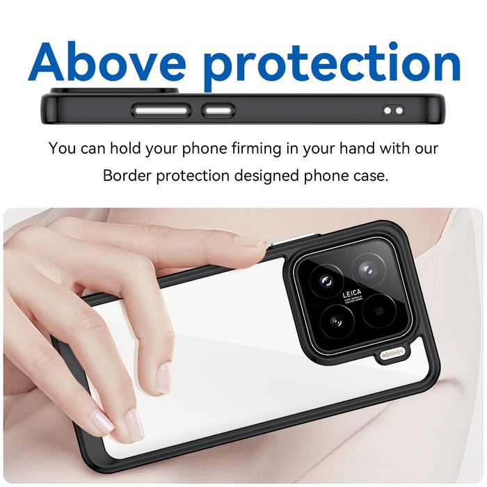 Xiaomi 15 силиконов кейс удароустойчив с прозрачен гръб два цвята Ново