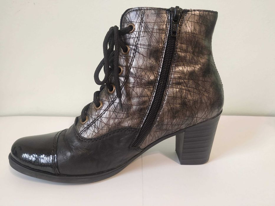 Vand botine negre Rieker piele mar.36