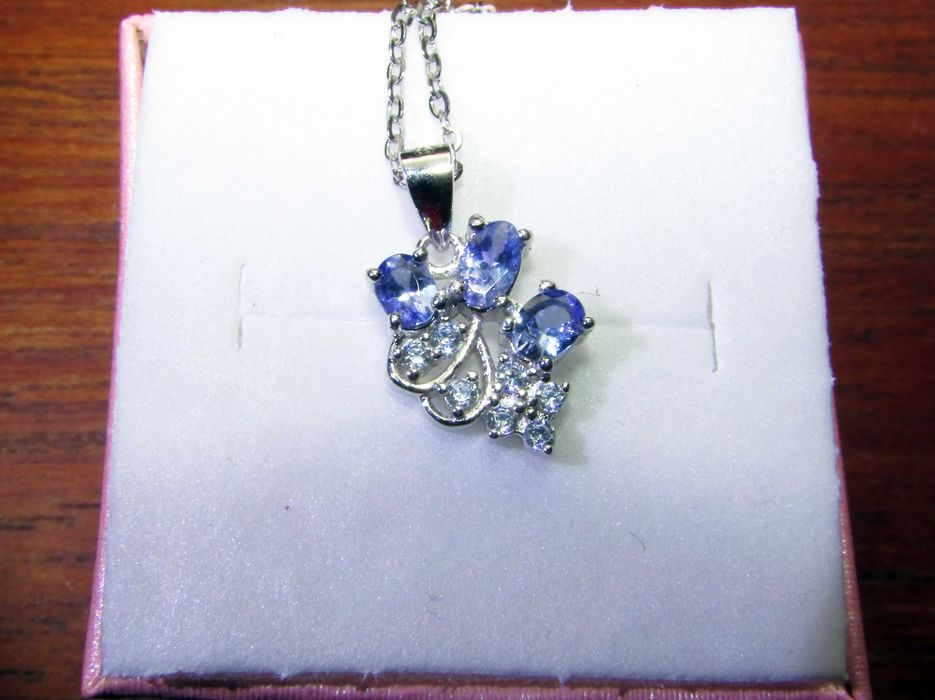 925 сребърен пръстен и колие с танзанит