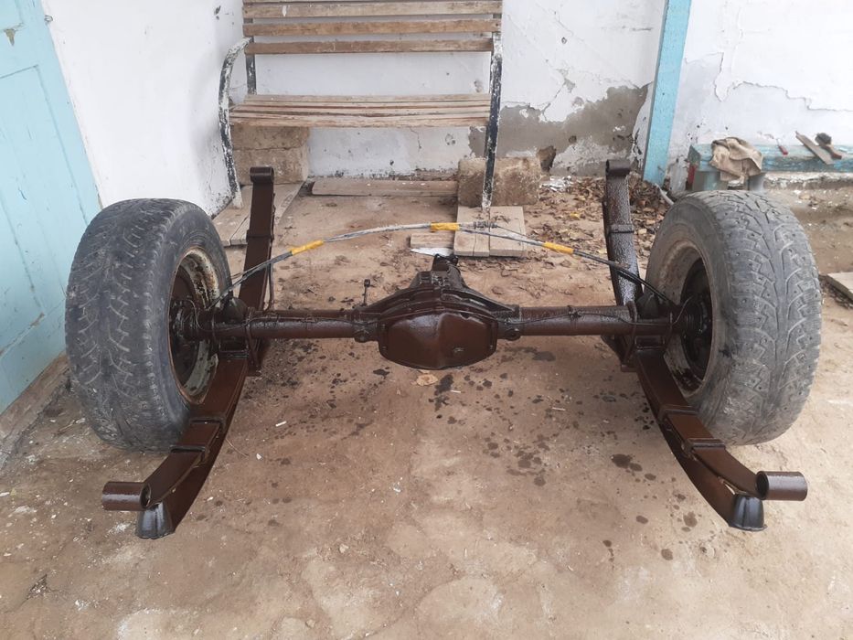 Мост сборе с колесами на волгу