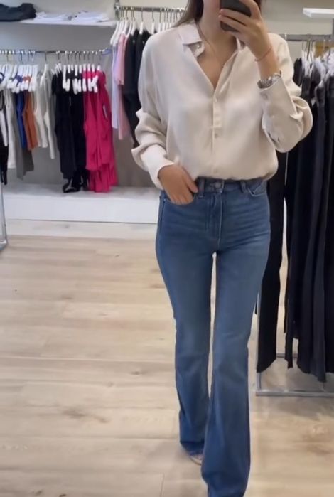 Женская сатиновая рубашка