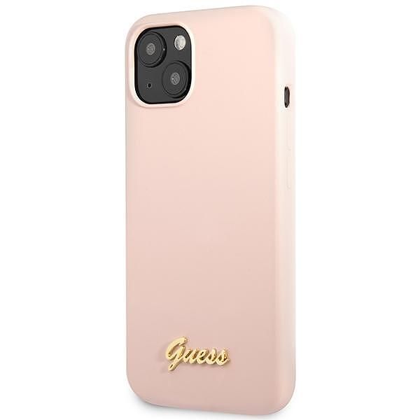 Guess guhcp13mlslmglp iphone 13 / 14 /15 6.1" light pink hardcase sili
