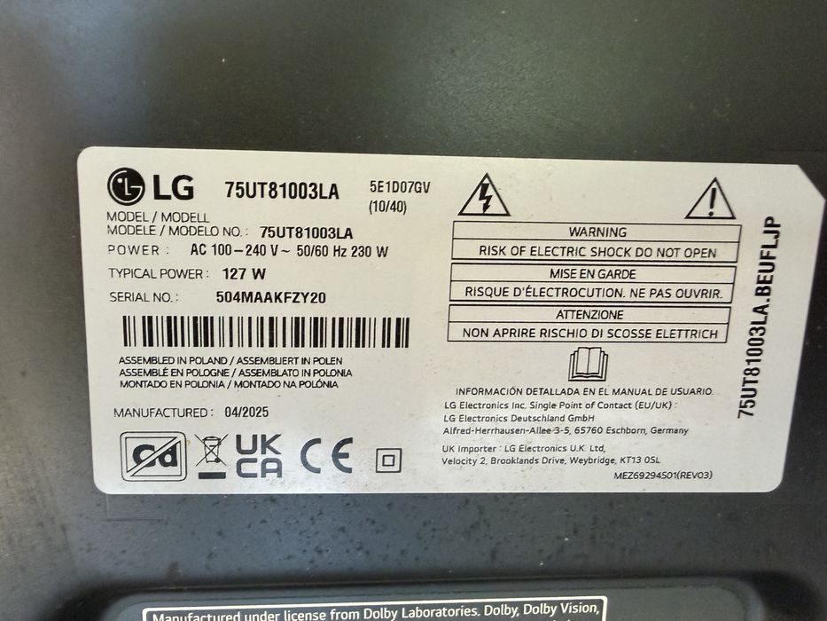 Televizor LG 75inch