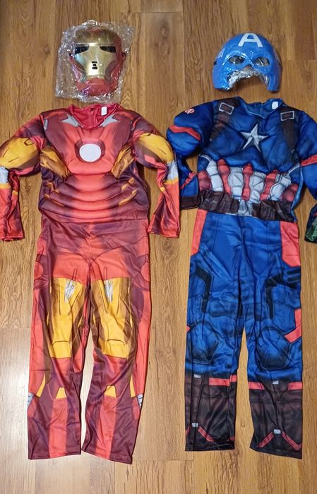 Костюми с мускули на Капитан Америка, Железния човек, Хълк