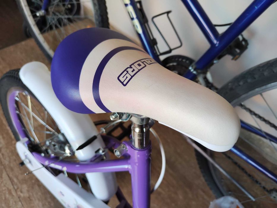 Bicicleta Copii 5-7 ani Velors culoare Mov ca Nouă folosită de câteva ori în parc. Model Unicorn Bicicleta fete. Bicicleta fetite