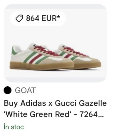 Pantofi Sport Gucci Gazelle x Adidas Leather