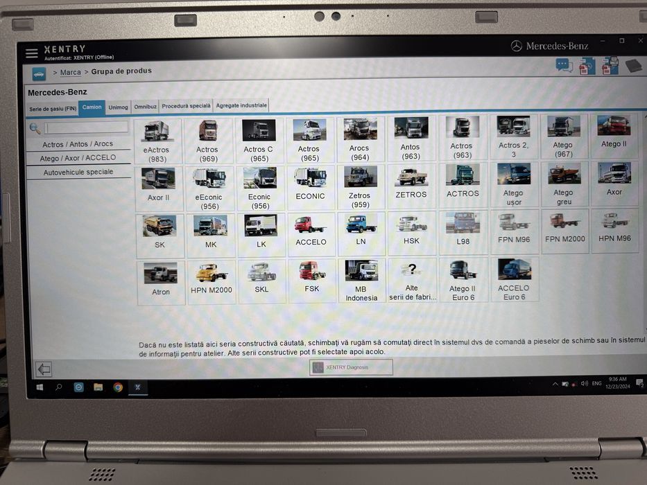 Tester/Diagnoza Xentry Mercedes-Benz Star C4+Laptop Lenovo cu softuri