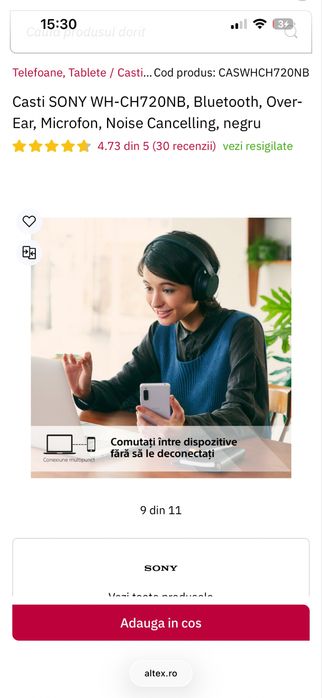 Casti Sony WH-CH720NB