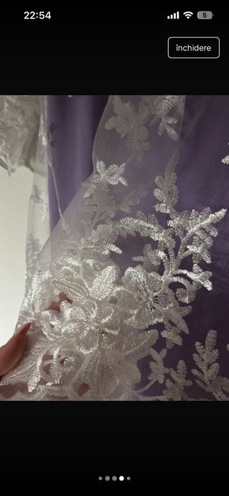 Rochie Lila cu Dantelă