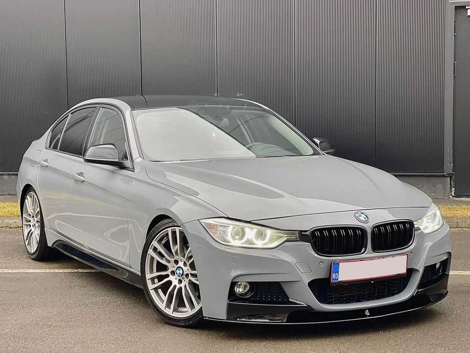 Grila dubla sport tuning BMW F30 F31 M LOOK negru lucios NOU