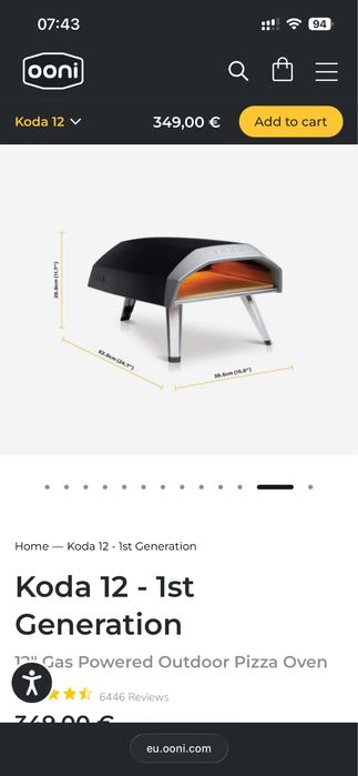 Cuptor pizza cu gaz  OONI KODA 12