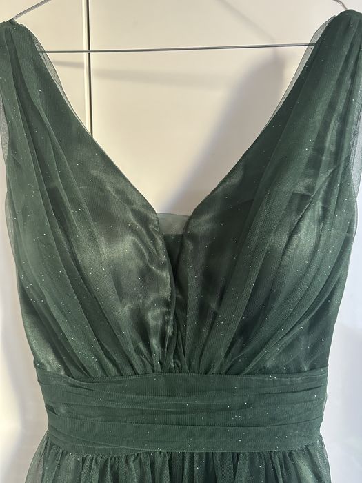 Официална тъмнозелена рокля, M-L