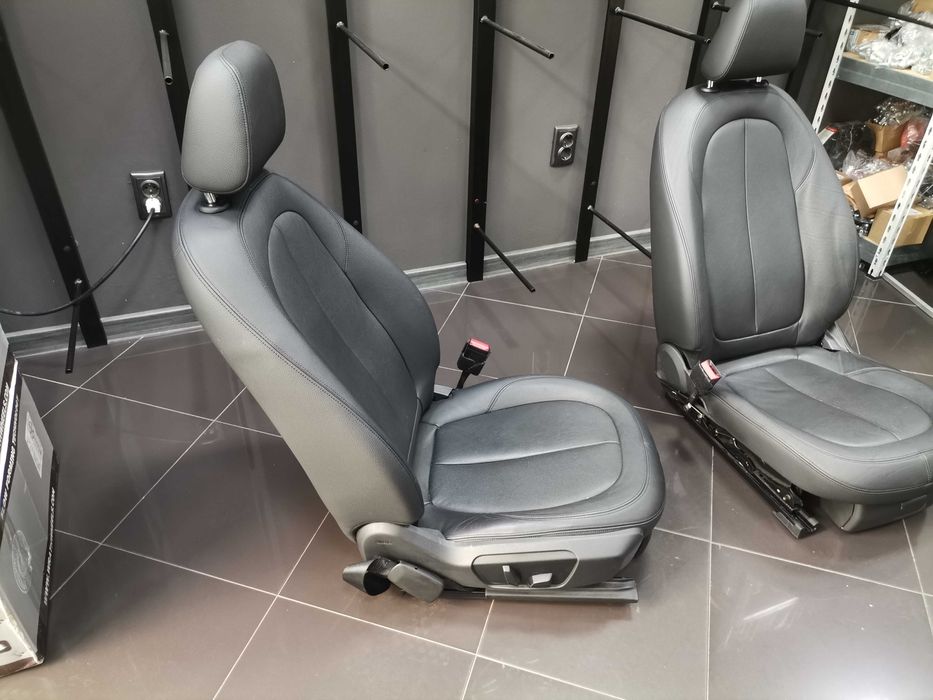 Черен Кожен Салон Dakota BMW 2 F45 F46 Седлаки + Тапицерия + Конзола