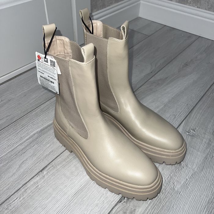 Новые кожаные ботинки Челси Zara