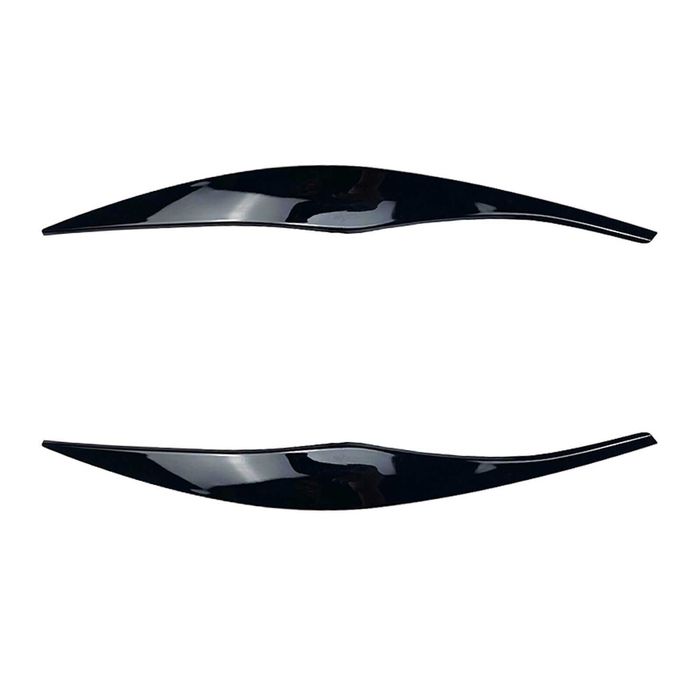 Set Pleoape Faruri Far BMW Seria 3 E90 E91 2005 - 2012, Negru Lucios