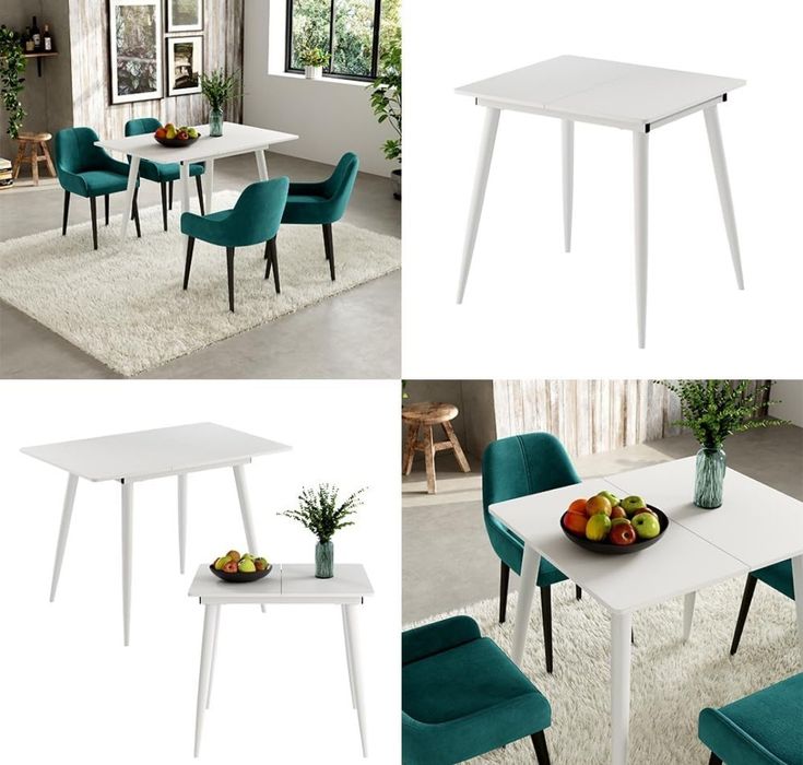 Трапезна разтегателна маса с метални крака Vicco 7309