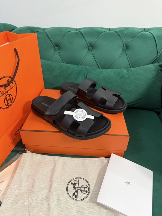 Papuci Hermes piele naturala 100% Full Box colectie noua