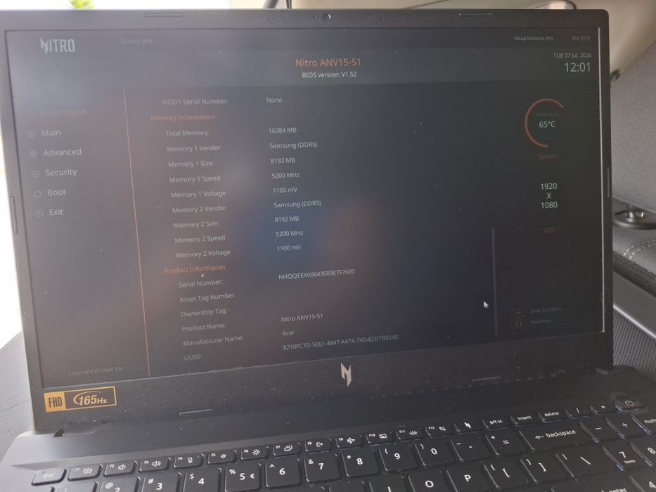 Acer nitro V15 ТОП