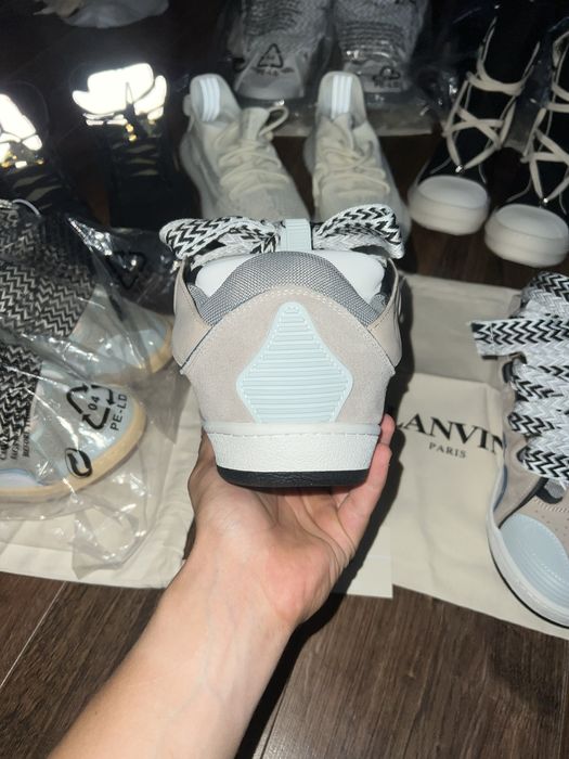 Lanvin Shadow Gray Curb Sneaker