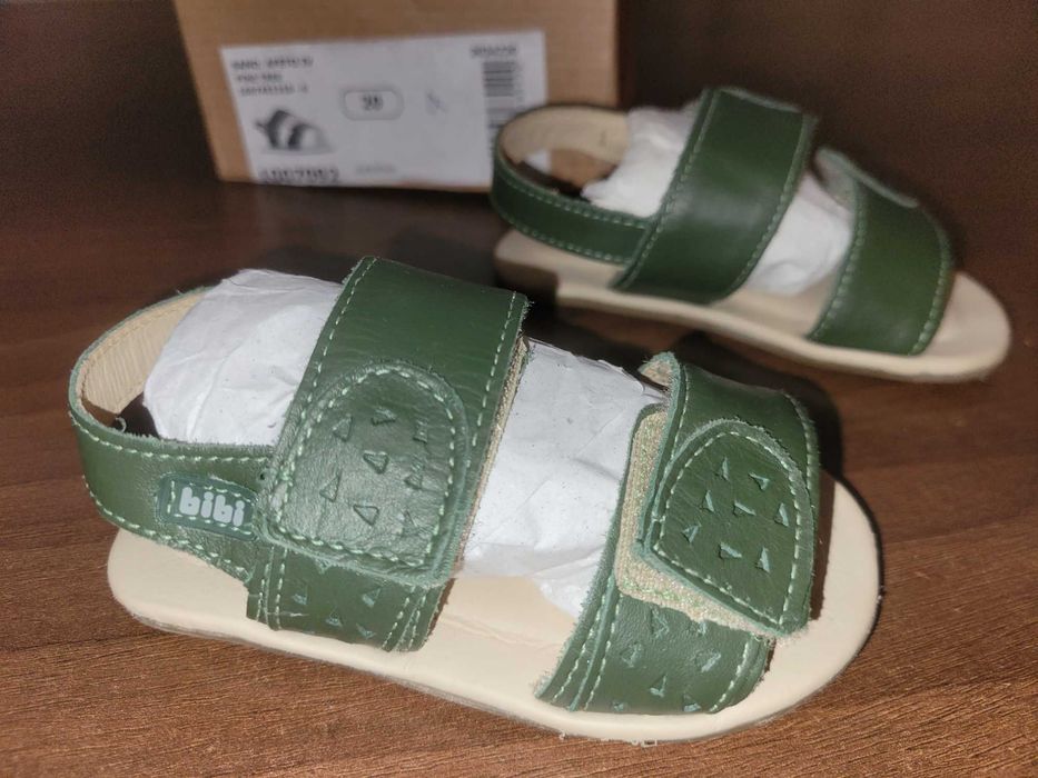 Pachet 2 perechi de sandale Bibi Afeto -  Verde 20 EU  & Camel 21 EU