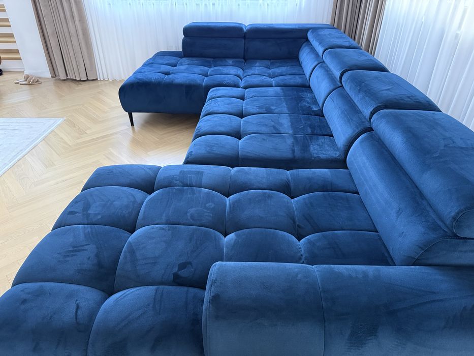 Canapea ajustabila electric Blue Navy