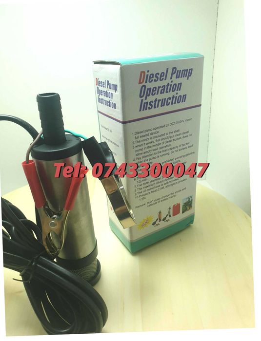 Pompa Submersibila 12v 12litri Per Minut Pentru Golit Butoaie