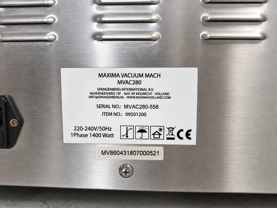 Masina profesionala de vidat Maxima MVAC280 – camera – 230V