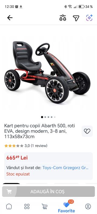 Kart pentru copii , 3-8 ani
