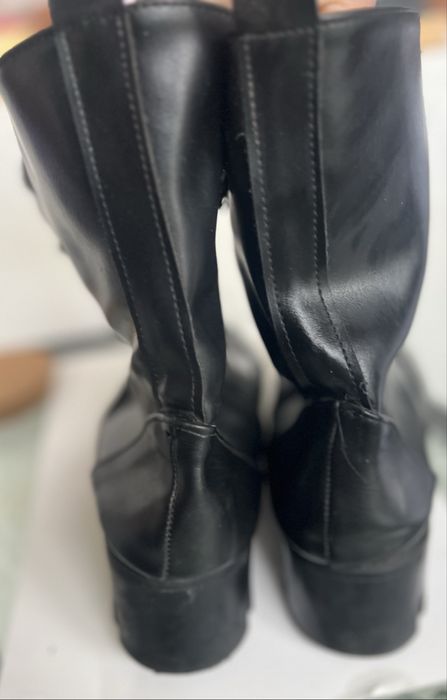 Зимни дамски боти кожа