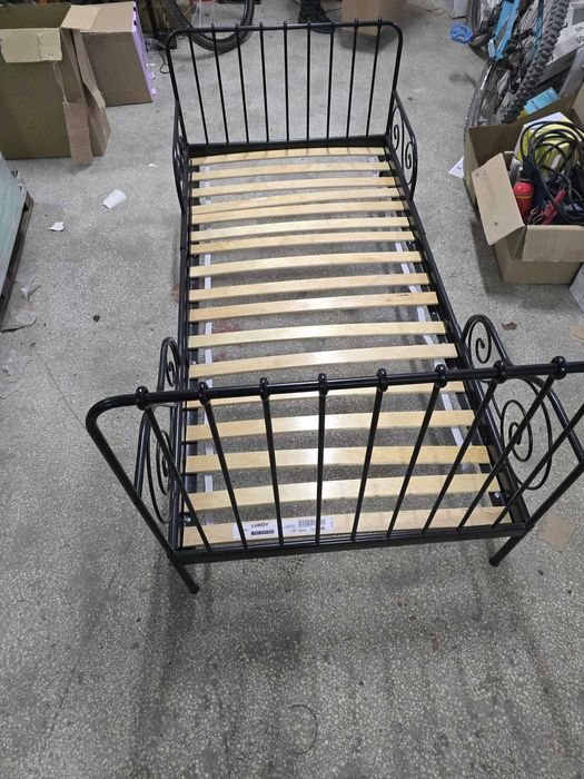 Pat extensibil copii, Ikea Minnen, cu somiera si saltea