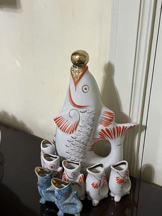 Набор для ликёра - Сервиз  «Рыбки»