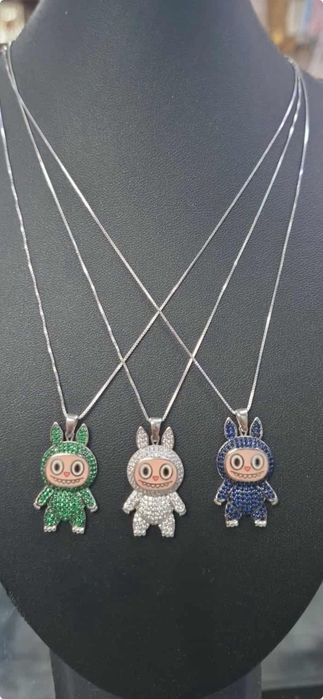 Лабубу,сребро и цирконий