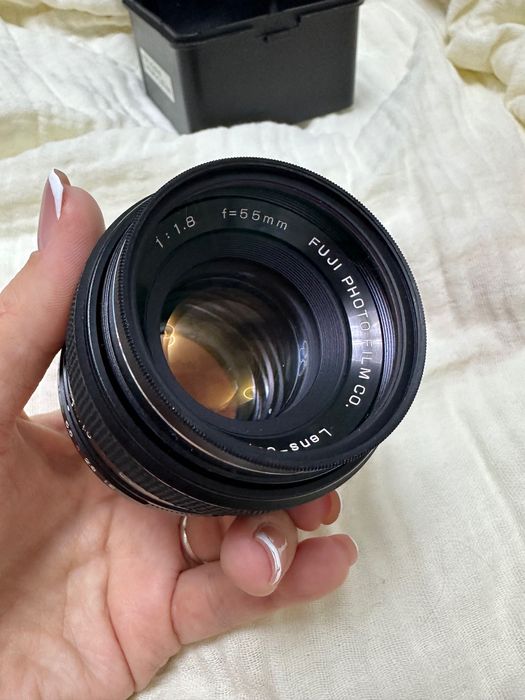 Обектив Fujinon 55mm f/1.8 + адаптер M42–FX