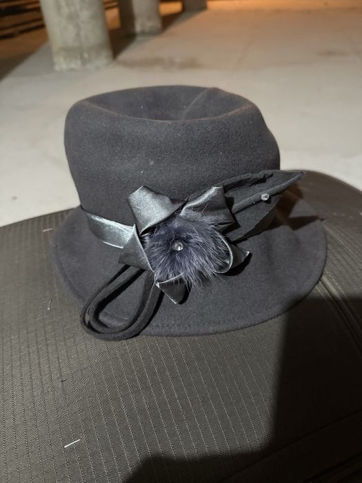 Шляпа черный кашемировая