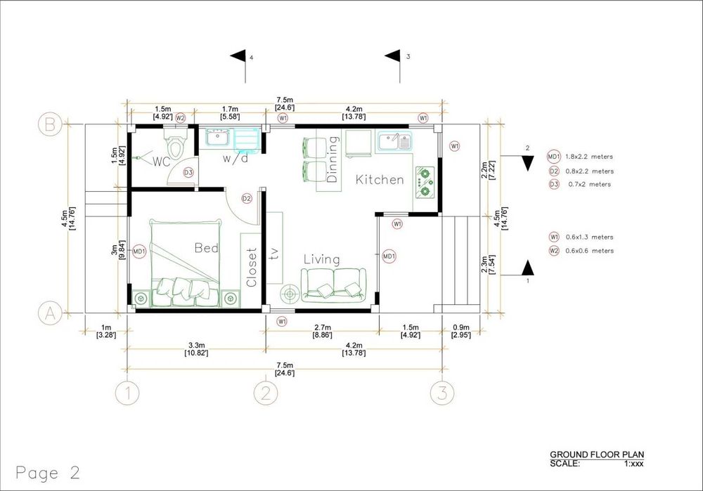 НА ИЗПЛАЩАНЕ - Луксозна сглобяема къща с 1 спалня, 34 кв. м