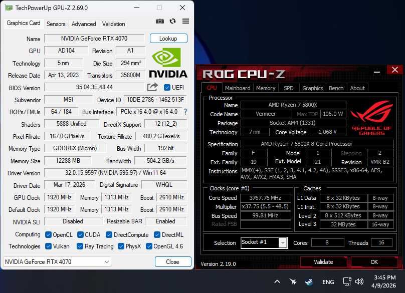 Calculator PC Gaming Lenovo T5 Ryzen 7 5800X RTX 4070