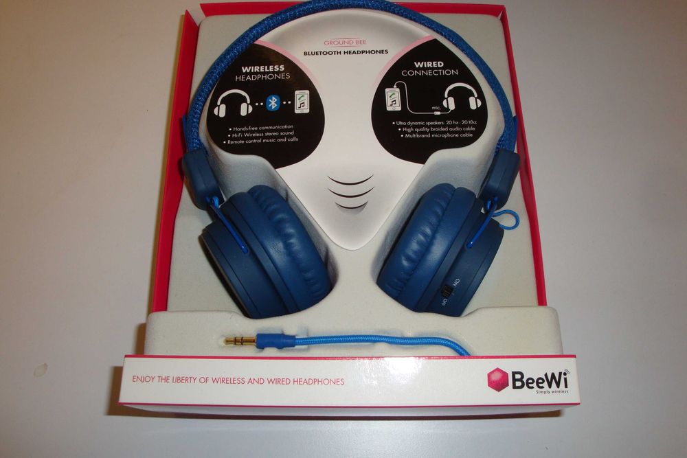 BeeWi BBH120 casti cu microfon jack si bluetooth