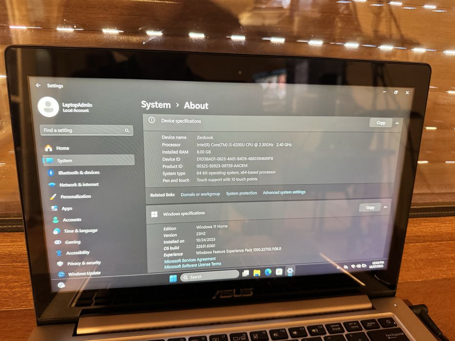 Laptop ASUS ZenBook UX303U – i5 – 8GB RAM – SSD 256 - Touchscreen