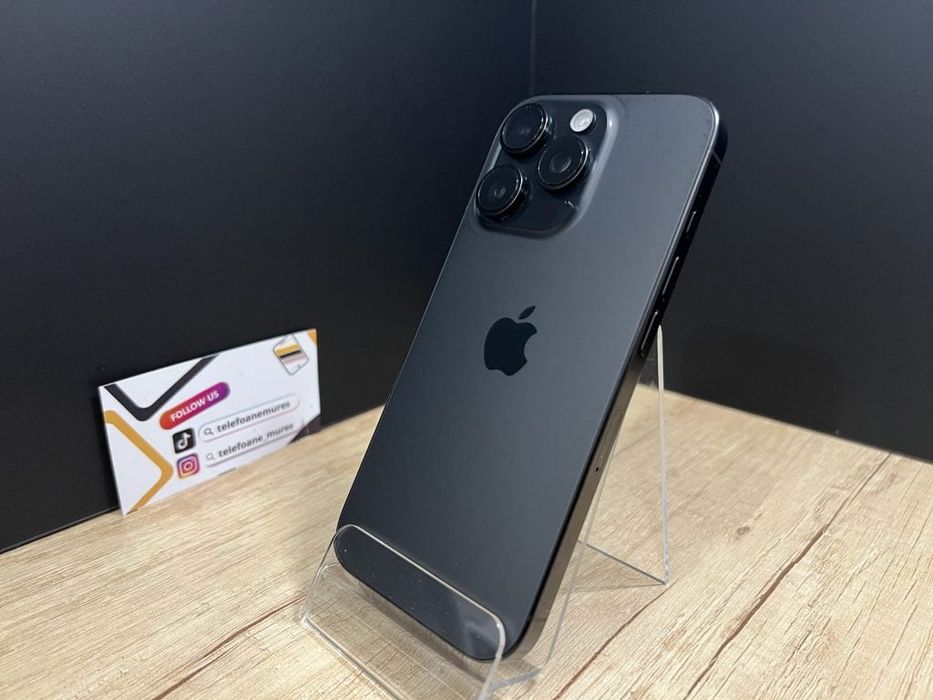 Iphone 16 Pro 128Gb Black Titanium Second-Hand 3 ani garanție, Telefoa