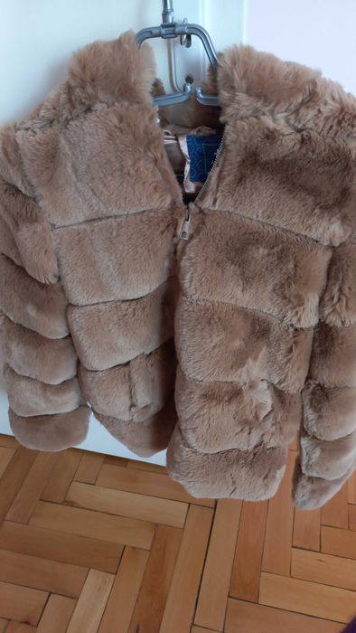 Дамско яке еко кожа с качулка