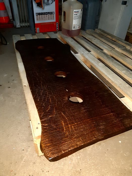 Lustra rustica stejar led