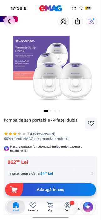 Pompe de san duble Lansinoh