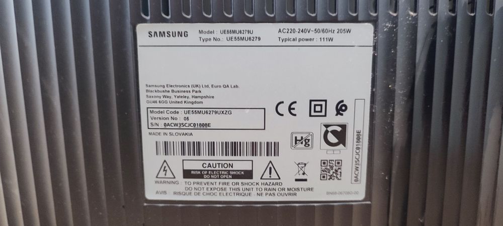 Televizor Curbat Samsung Smart TV 4K 55 inch UE55MU6279 - PENTRU PIESE (Display spart)