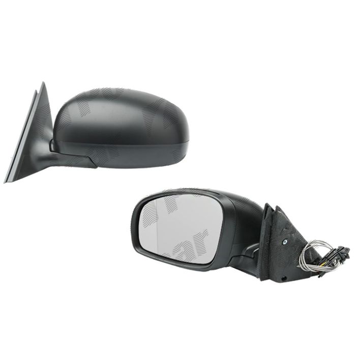 Oglinda exterioara Skoda Fabia 2 2007-03.2015 partea stanga/dreapta, reglare manuala, capac negru 5J0857507D geam asferic, cromat