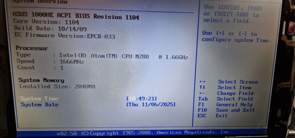 Laptop mini ASUS EeePC 1000HE