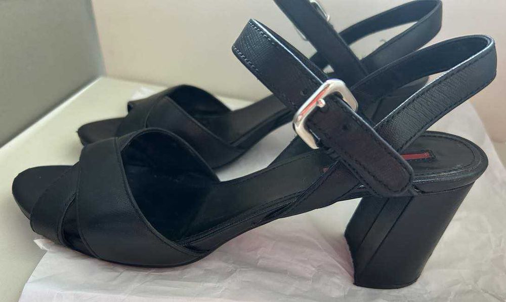 Сандали Prada, кожа, черни, 38.5