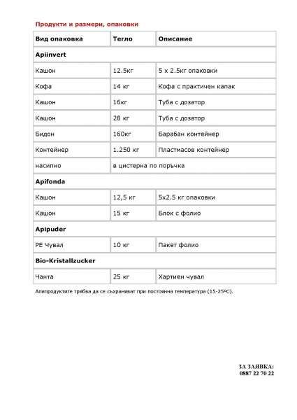 ПРОМОЦИЯ Храна за Пчели Апиинверт Апи Инверт Apiinvert - Германия - 28