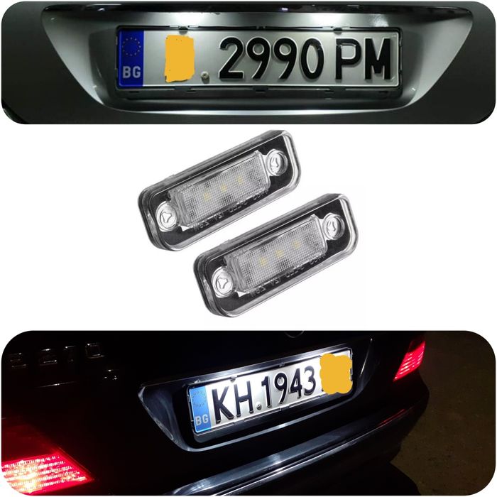 Led лед плафони/крушки рег. номер Mercedes Мерцедес  w211 w219 w203
