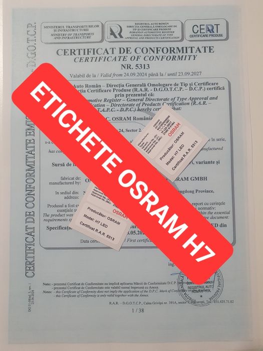 Etichete OSRAM H7