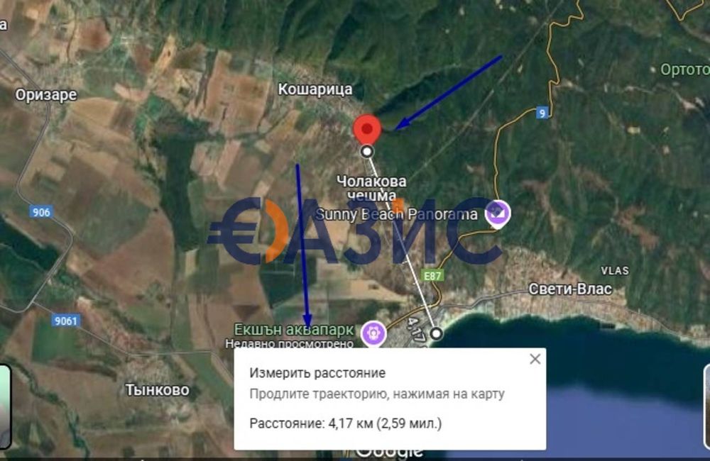 Парцел в УПИ в с. Кошарица, след Чолаков Чешма, в близост до жилищни